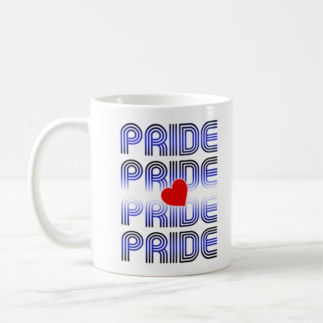 Mug Motif Rétro Cœur en Cuir (Gauche)