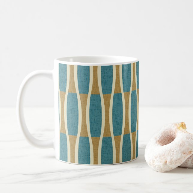 Mug Motif rétro Mid-Century Moderne (Avec donut)