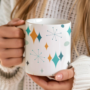 Mug Motif Rétro Starburst Moderne du Milieu du Siècle