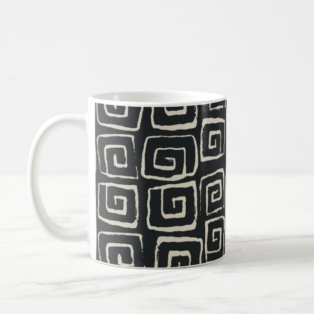 Mug Motif rétro Vintage Arrière - plan Aztec (Gauche)