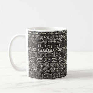Mug motif rétro vintage. Arrière - plan aztèque.