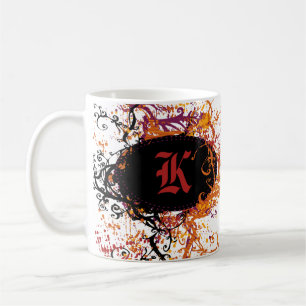 Mug Motif rétro vintage Monogramme K