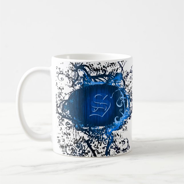 Mug Motif rétro vintage Monogramme S (Gauche)