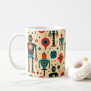 Mug Motif Robot Robot Retro Sci Fi