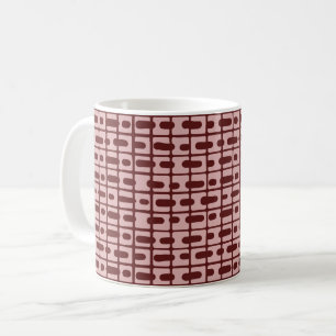 Mug Motif rose bordeaux Abstrait simple