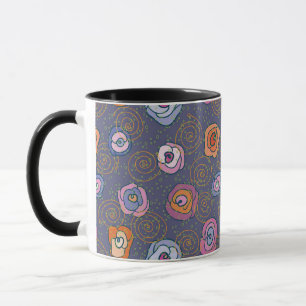 Mug Motif rose de champ de résumé