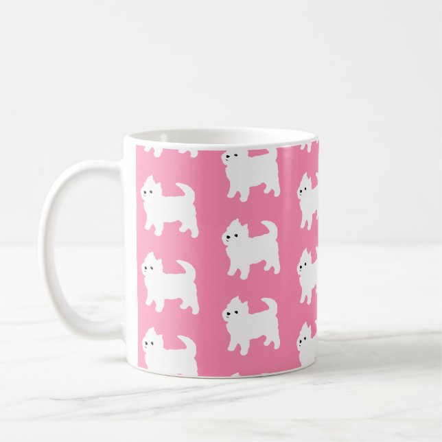 Mug Motif rose de Westie - chiens des montagnes (Gauche)