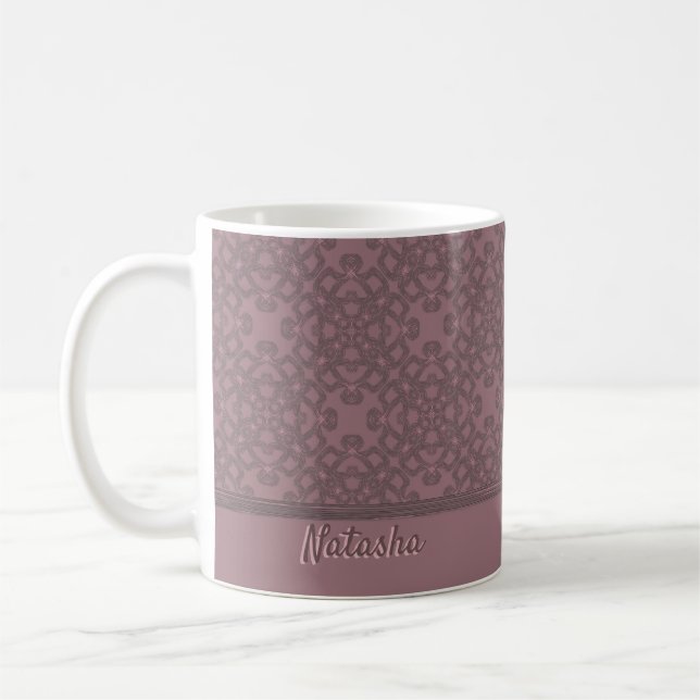 Mug Motif Rose Dusty personnalisé (Gauche)