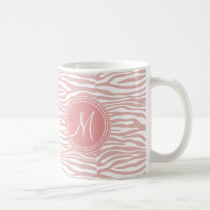 Mug Motif rose et blanc de zèbre