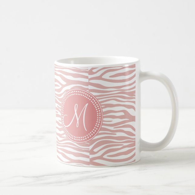 Mug Motif rose et blanc de zèbre (Droite)