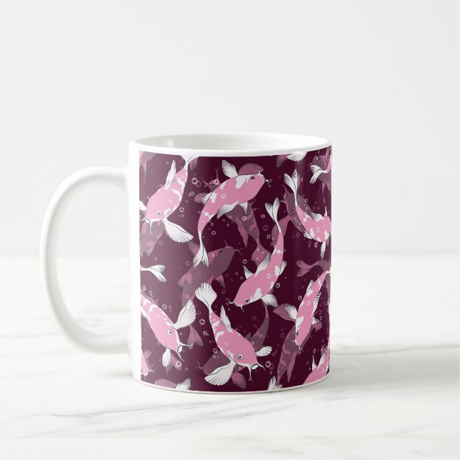 Mug Motif rose et violet - Koi Fish (Gauche)