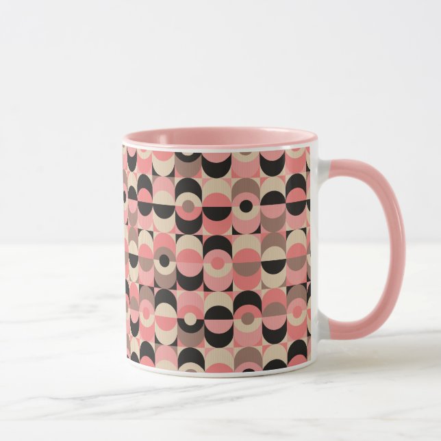 Mug Motif rose moderne de la moitié du siècle (Droite)