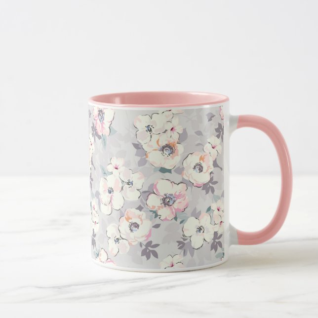 Mug Motif rose mou d'aquarelle (Droite)