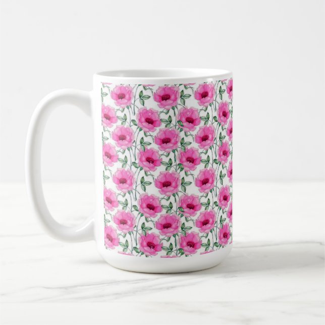 Mug Motif Roses Rouges Florales-55501 (Gauche)