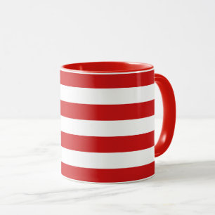 Mug Motif rouge et blanc de rayure