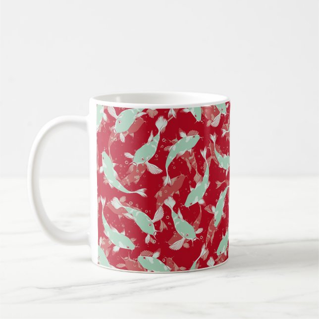 Mug Motif rouge et vert - Koi Fish (Gauche)