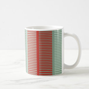 Mug Motif rouge et vert rayé
