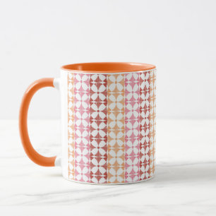 Mug Motif rouge géométrique de rayures d'ikat