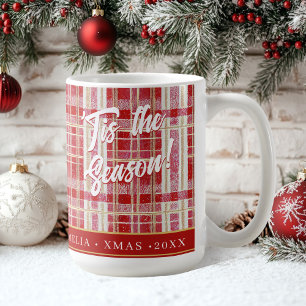 Mug Motif rouge Gold Plaid N° 2 ID1009