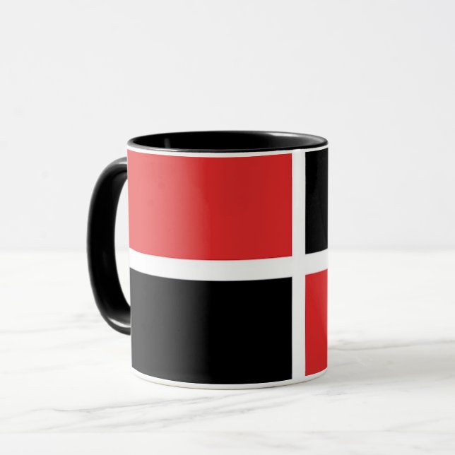 Mug Motif rouge, noir et blanc (Devant gauche)