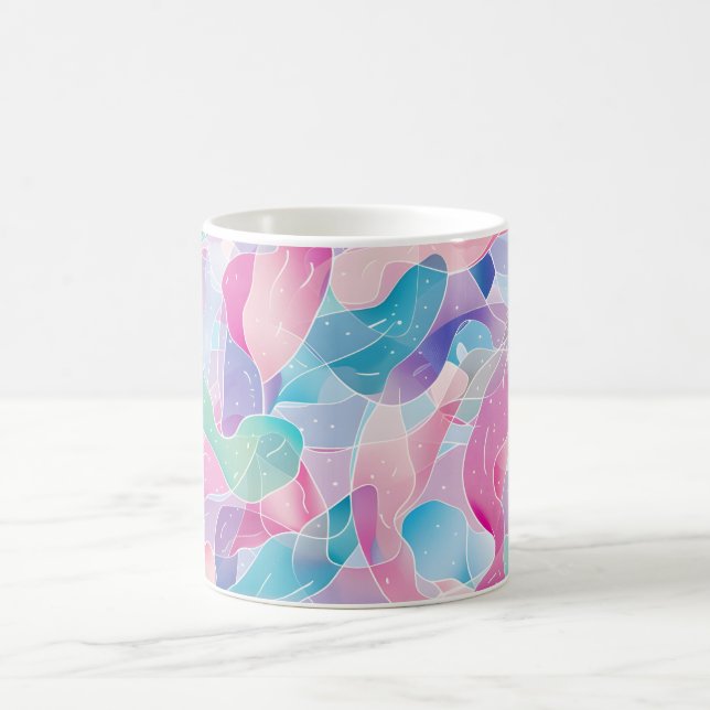 Mug Motif Ruban Abstrait Pastel (Centre)