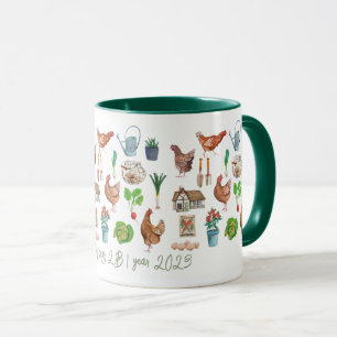 Mug Motif Russe de la liste du marché agricole