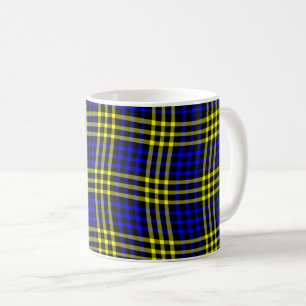 Mug Motif sans couture à carreaux écossais bleu jaune
