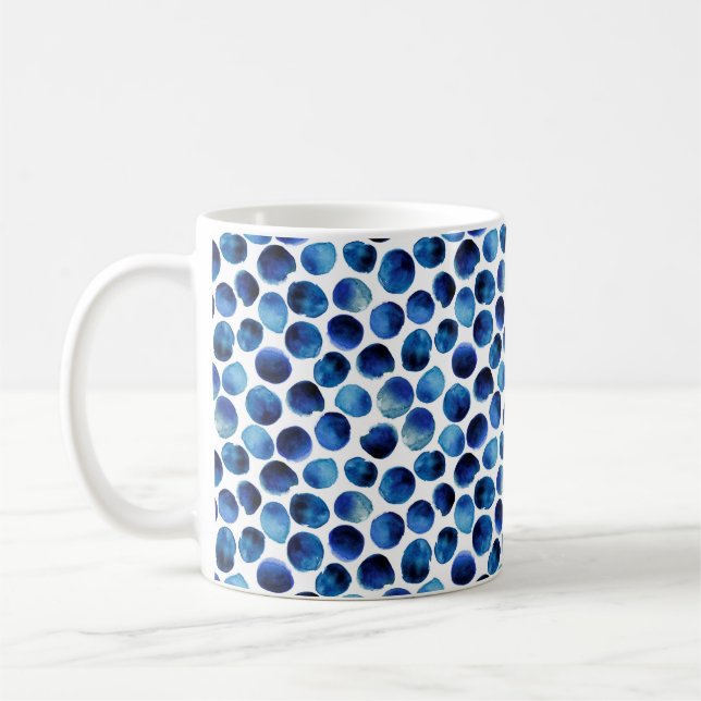 Mug Motif sans couture avec bande d'aquarelle dessinée (Gauche)