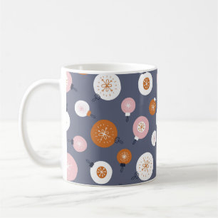 Mug Motif sans couture avec boules de Noël sur un ba s