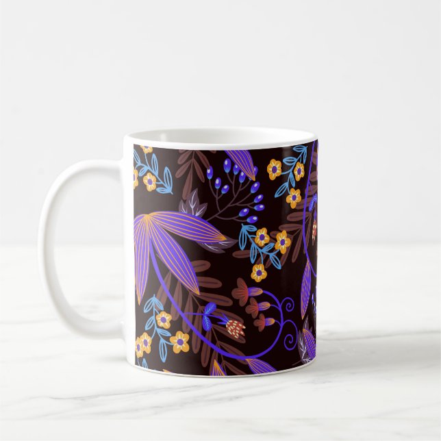 Mug Motif sans couture avec de minuscules fleurs vives (Gauche)