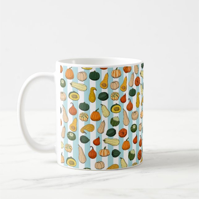 Mug Motif sans couture avec des squashe dessinés à la  (Gauche)