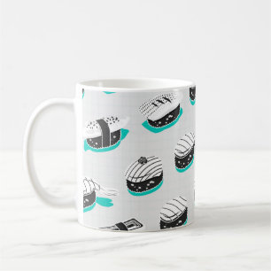 Mug Motif sans couture avec des sushis nigiri