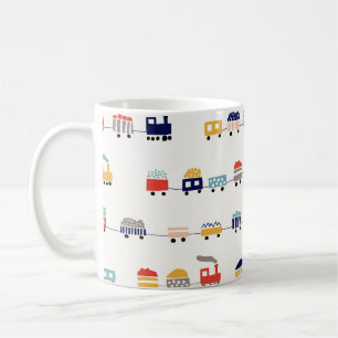 Mug Motif sans couture avec des trains de couleurs mig