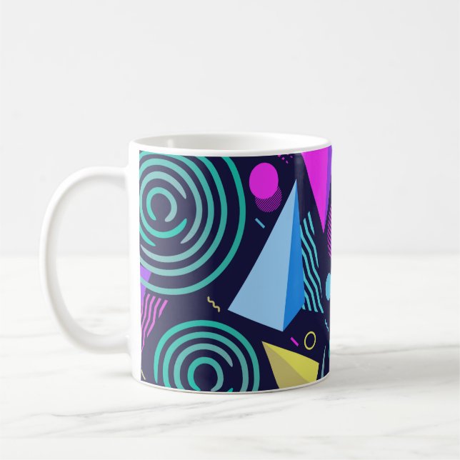 Mug Motif sans couture avec différents types géométriq (Gauche)