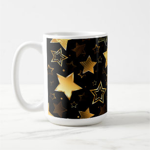 Mug Motif sans couture avec étoiles d'or