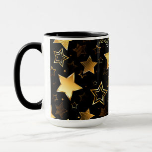 Mug Motif sans couture avec étoiles d'or