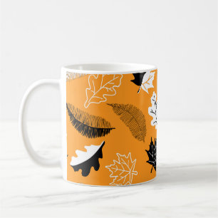Mug motif sans couture avec feuilles. Collection d'aut