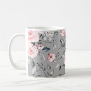 Mug Motif sans couture avec fleurs de printemps et feu