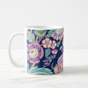 Mug Motif sans couture avec fleurs décoratives stylisé