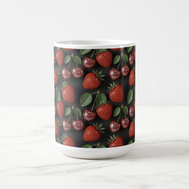 Mug Motif sans couture avec fraises et cerises (Centre)