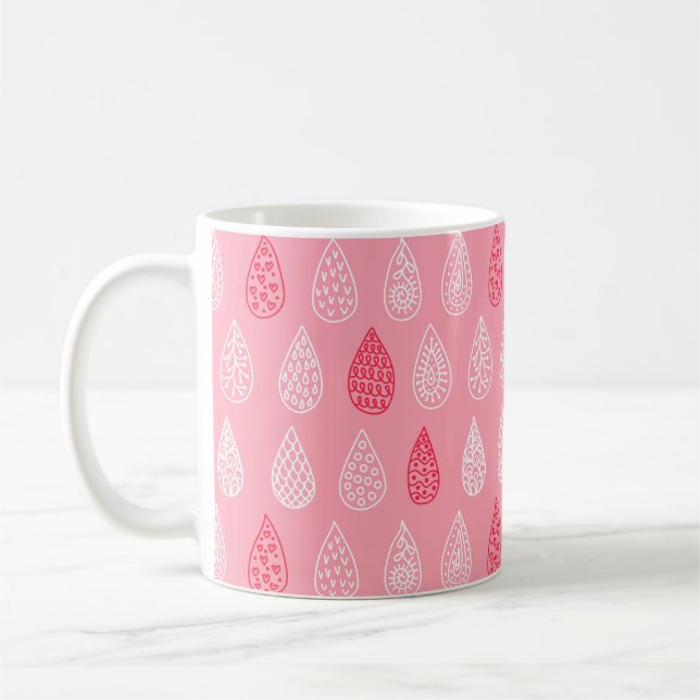 Mug Motif sans couture avec gouttes d'eau de gribouill (Gauche)