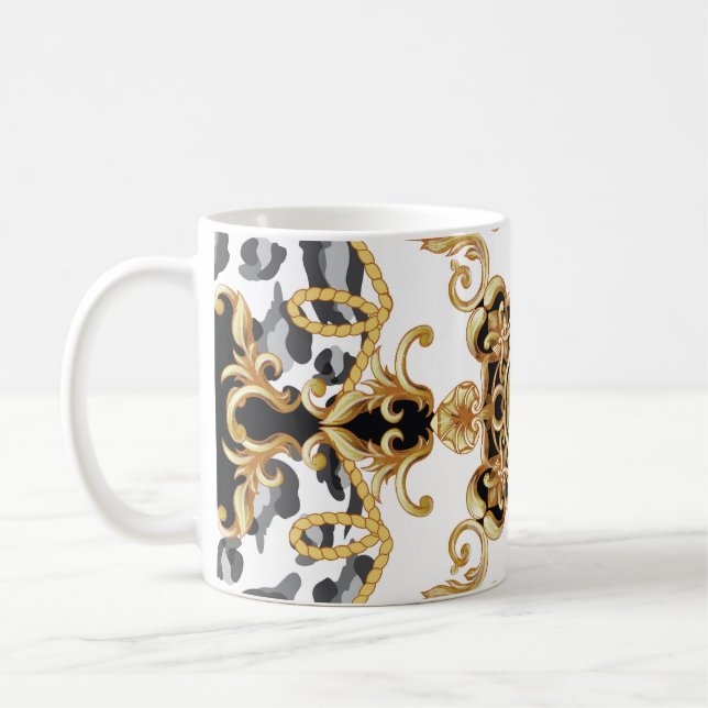 Mug Motif sans couture avec peau de léopard et baro do (Gauche)