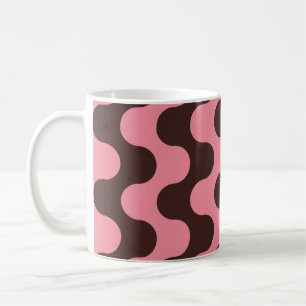 Mug Motif sans couture avec rayures ondulées dans le s