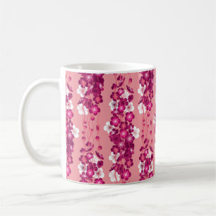 Mug Motif sans couture avec roses en fleurs roses