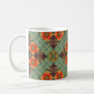 Mug Motif sans couture avec tuiles portugaises en tala