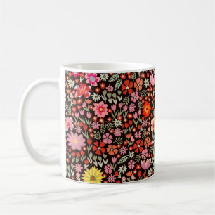 Mug Motif sans couture avec tulipe de tournesol