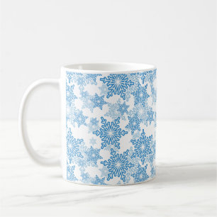 Mug Motif sans couture blanc et bleu