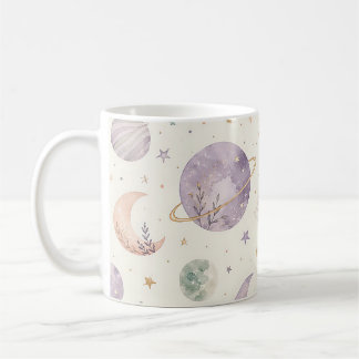 Mug Motif sans couture Bohème Aquarelle Espace & Planè