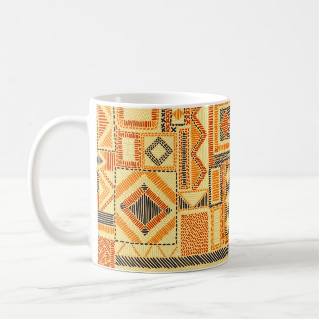 Mug Motif sans couture brodé Bohème (Gauche)
