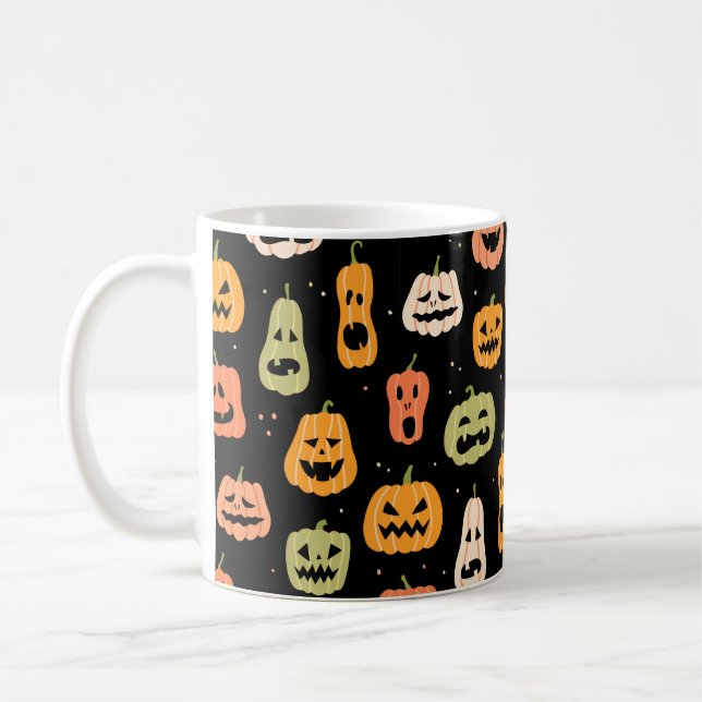 Mug Motif sans couture citrouille Halloween. Retrait à (Gauche)